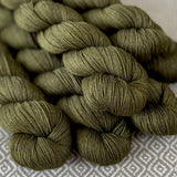 Yakity Yak Fingering Weight Yarn - Olive Semi Solid
