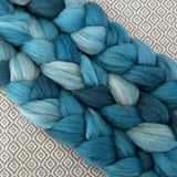 Merino Yak Silk Roving - Shades of Turquoise