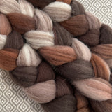 Heathered BFL Roving - Cappuccino