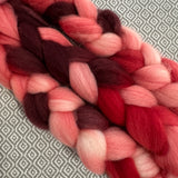 BFL Wool Roving - Shades of Crimson