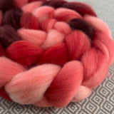 BFL Wool Roving - Shades of Crimson