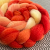 BFL Wool Roving - Shades of Tangerine