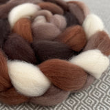 BFL Wool Roving - Cappuccino