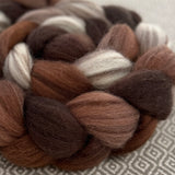 Heathered BFL Roving - Cappuccino