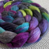 Merino Yak Silk Roving - Northern Lights