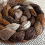 Merino Yak Silk Roving - Cappuccino