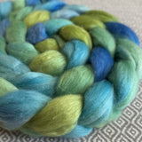 Merino Camel Silk Roving - Seaglass