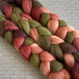 BFL Wool Roving - Paper Roses