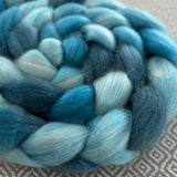 Merino Camel Silk Roving - Shades of Turquoise