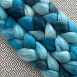 Merino Camel Silk Roving - Shades of Turquoise