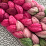 Polwarth Mulberry Silk Roving - Love Notes
