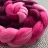 Polwarth Wool Roving - Shades of Magenta