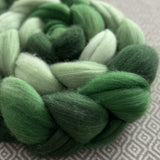 Polwarth Wool Roving - Shades of Emerald