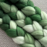 Polwarth Wool Roving - Shades of Emerald