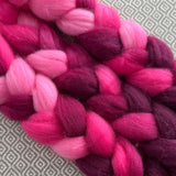 Polwarth Wool Roving - Shades of Magenta