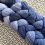 Rambouillet Wool Roving - Shades of Denim