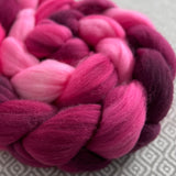 Rambouillet Wool Roving - Shades of Magenta