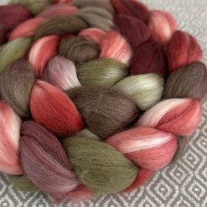 Merino Silk Cashmere Roving - Paper Roses