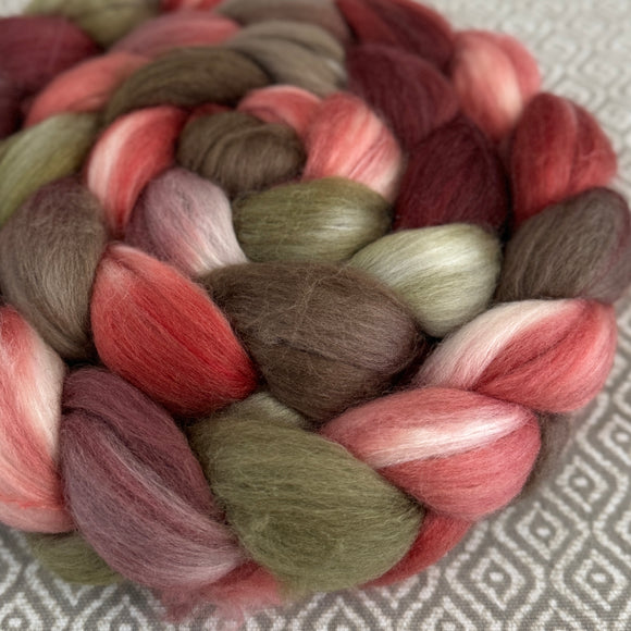 Merino Silk Cashmere Roving - Paper Roses