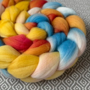 Merino Superfine Roving - Colorful Salida - OOAK