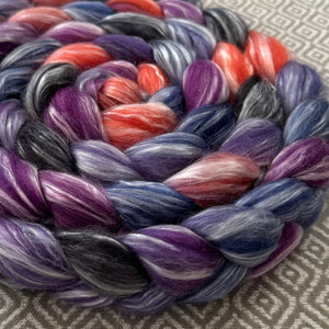 *Limited Edition* - Merino/Tencel Roving - OOAK - October Sky