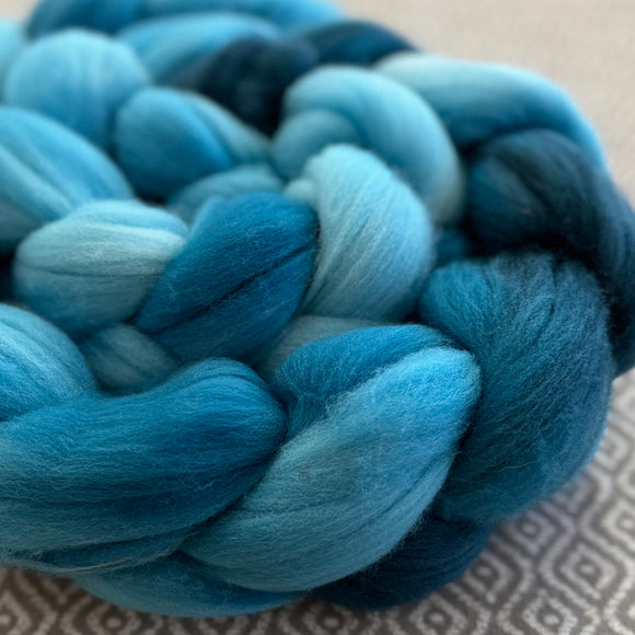 Rambouillet Wool Roving - Shades of Turquoise