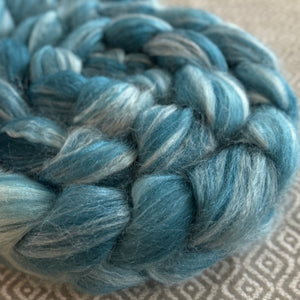 Merino Bamboo Silk Roving - OOAK - Turquoise 414