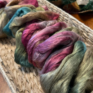 Yak Silk Roving - Grandma's Tree - OOAK