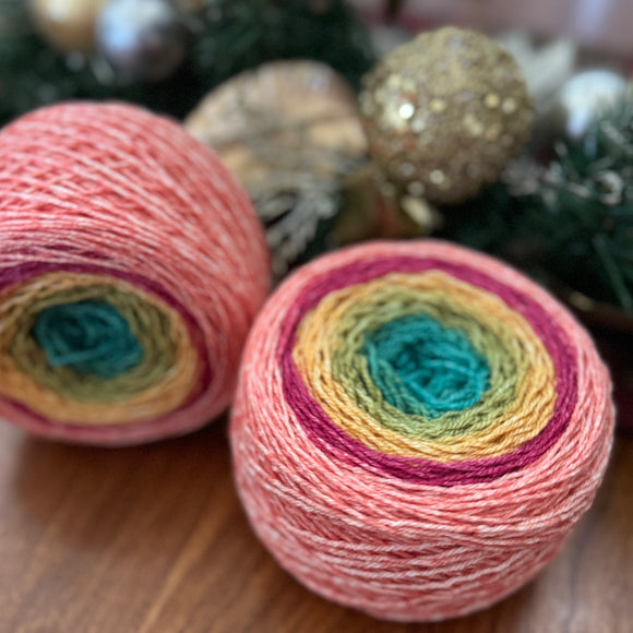 Seventh Day of Christmas 2024 - Gradient Yarn Cakes in 