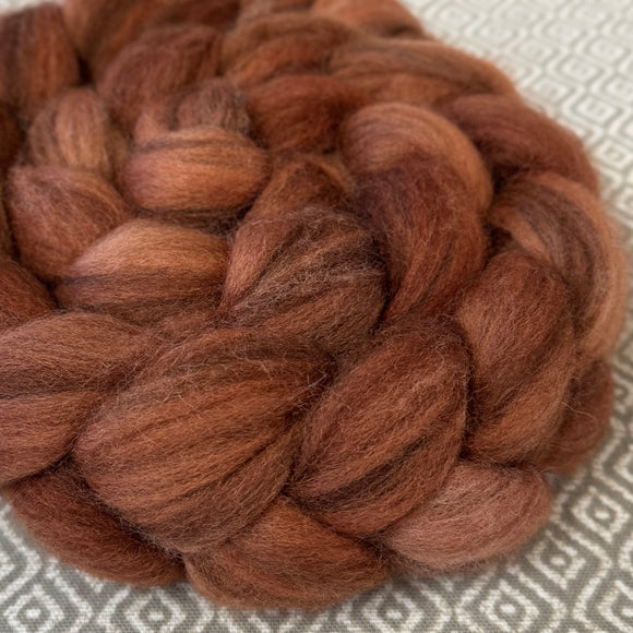 Heathered BFL Roving - Light Brown #50924 - Semi-Solid - OOAK