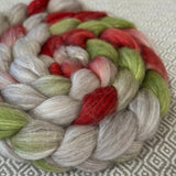 Merino Yak Silk Roving - Jingle Bells