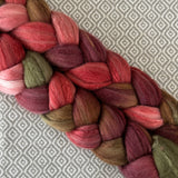 Polwarth Mulberry Silk Roving - Paper Roses