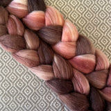 Merino Silk Cashmere Roving - Rosewood