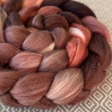 Merino Silk Cashmere Roving - Rosewood