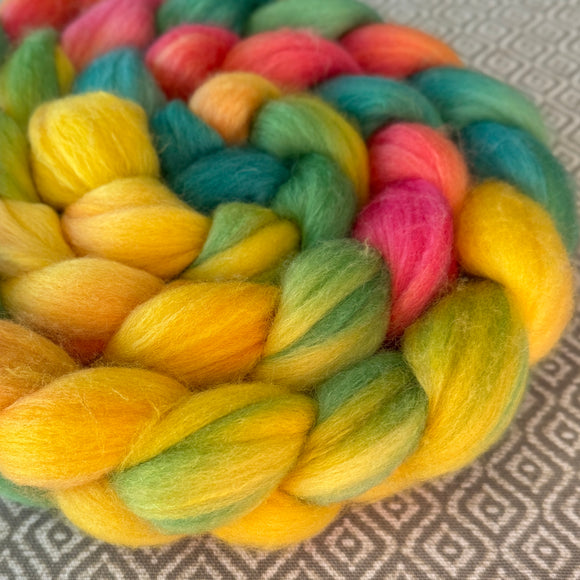 Merino Silk Cashmere Roving - OOAK - Celebration