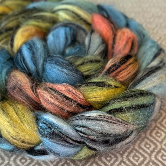 Polwarth Black Bamboo Silk Roving - OOAK - Tour de Fleece 2024
