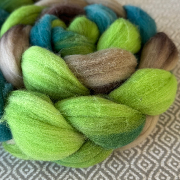 Targhee Wool Roving - OOAK - Moss