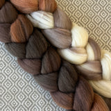 Targhee Wool Roving - Cappuccino