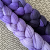 Rambouillet Wool Roving - Shades of Violet