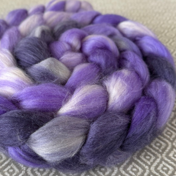 Merino Camel Silk Roving - Shades of Violet