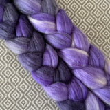 Merino Camel Silk Roving - Shades of Violet