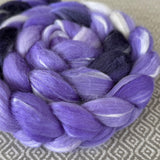 Merino Bamboo Silk Roving - Shades of Violet