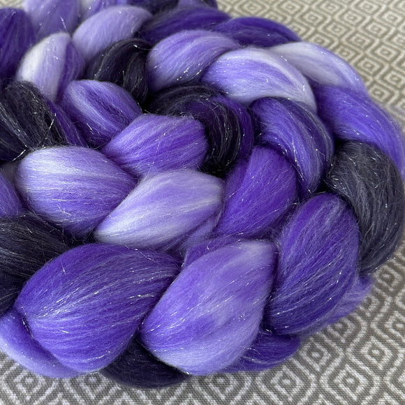 Glitter Roving - Shades of Violet - Silver