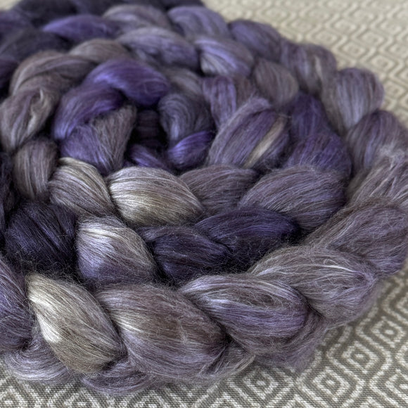 Yak Silk Roving - Shades of Violet