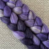 Merino Yak Silk Roving - Shades of Violet