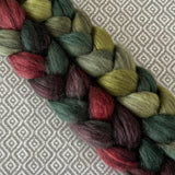 Merino Yak Silk Roving - Holly Berry
