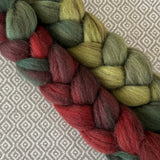 Heathered BFL Roving - Holly Berry