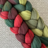 Rambouillet Wool Roving - Holly Berry