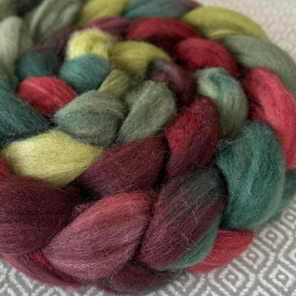 Sock Roving - Holly Berry