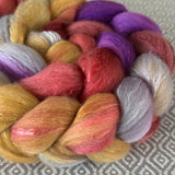 Polwarth Mulberry Silk Roving - Chrysanthemum